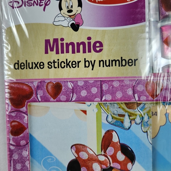 Lot Disney Cinderella/Minnie By Number 100+ Sparkle Gem Stickers Sealed New - Picture 2 of 12